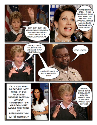 Illustration for article titled Comic Confrontations: Judge Judy Vs. Michele Bachmann